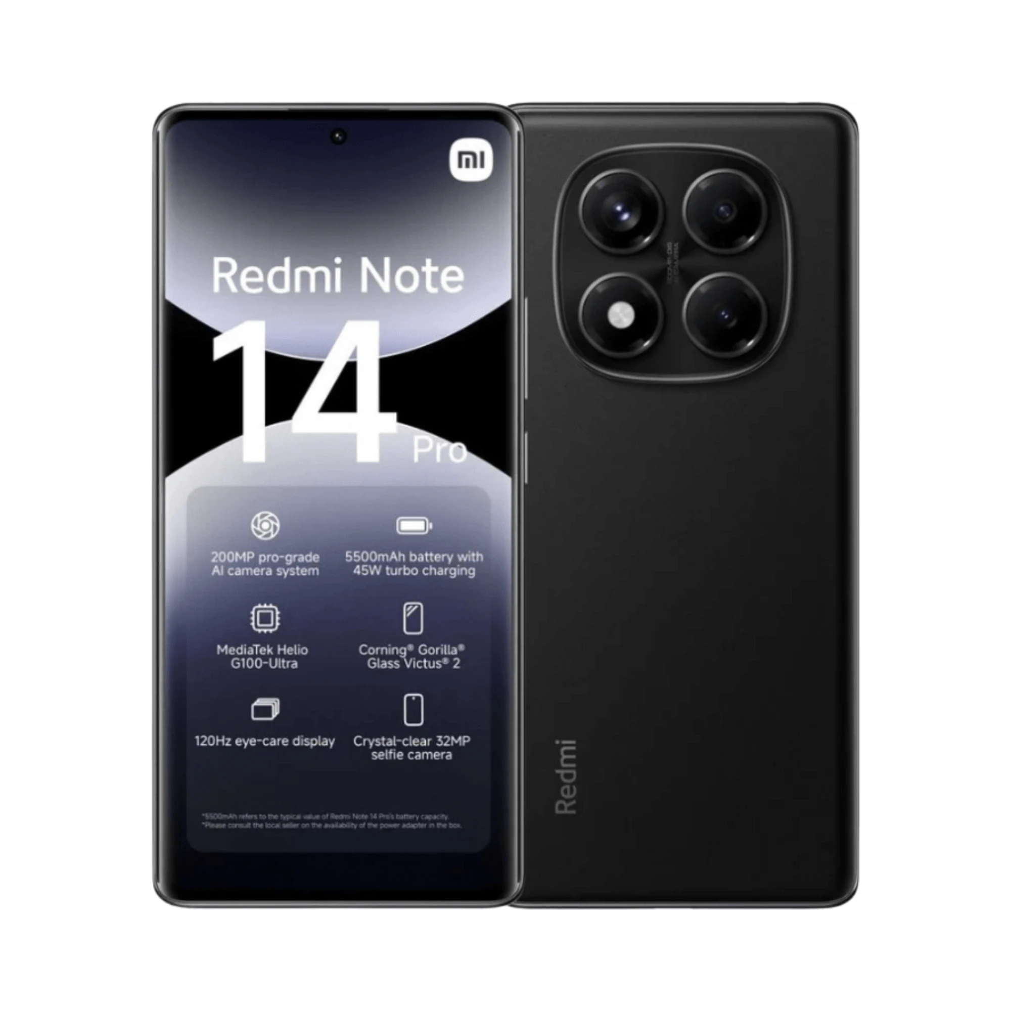 Xiaomi Redmi Note 14 Pro 5G Dual Sim 12GB RAM 512GB - Midnight Black - Bee Store